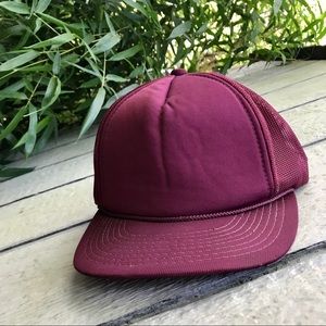 burgundy trucker hat baseball cap snapback